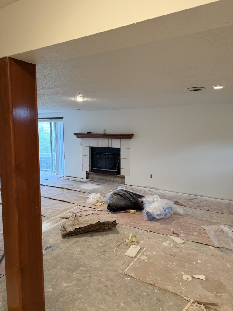 Living room cleared during a move