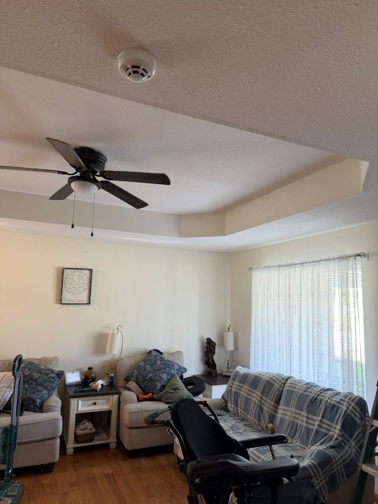 Living room prepared for a senior or household move with Legend Movers